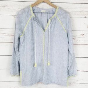 Spartina 449 Blue Stripe Linen Tunic Top